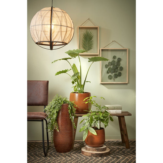 Eliza Hanglamp Rond Beige met Zwarte Details