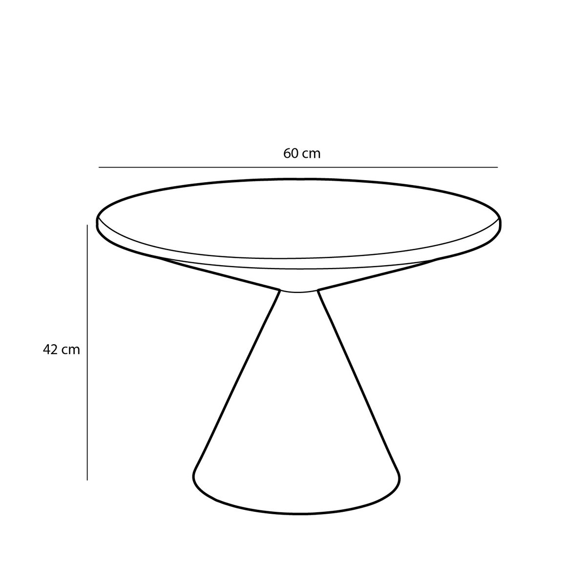 Lunor Bijzettafel Zwart Rond