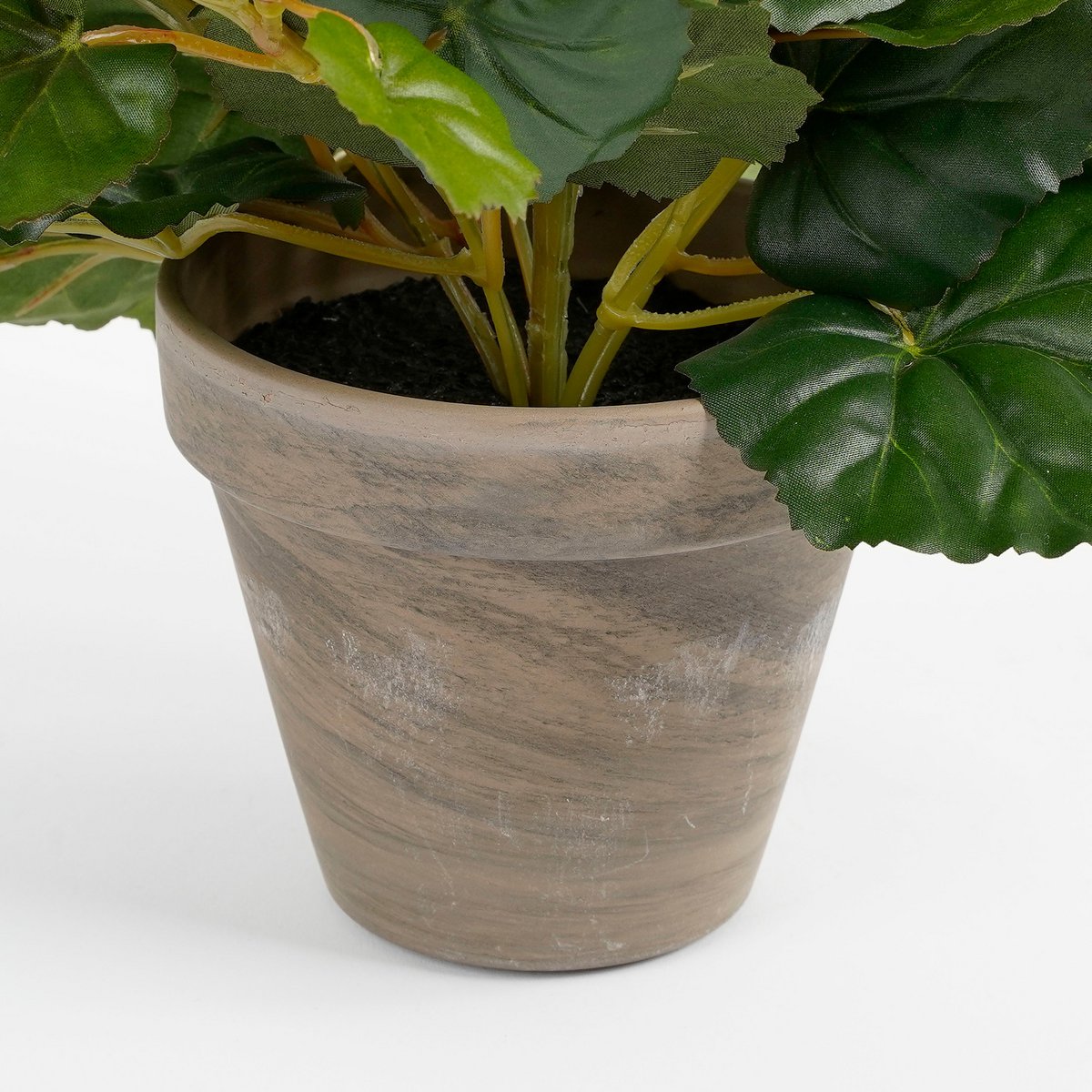Begonia Kunstplant in Bloempot Stan H30 x Ø25 cm Zalmroze