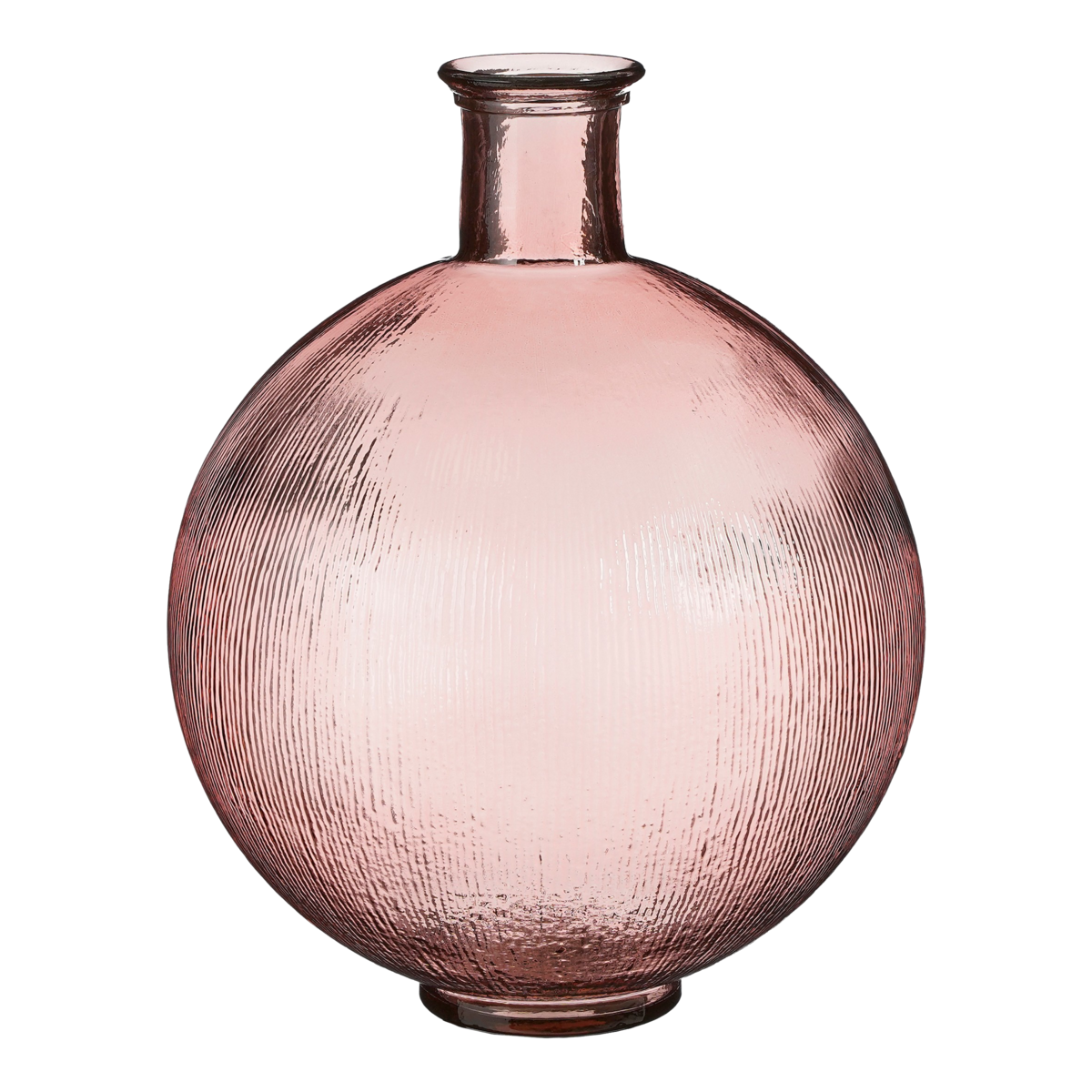 Clear Fles Vaas met Structuur Lichtroze