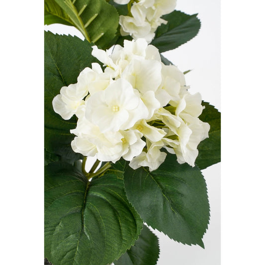 Hortensia Kunstplant in Bloempot Stan H40 x Ø35 cm Wit