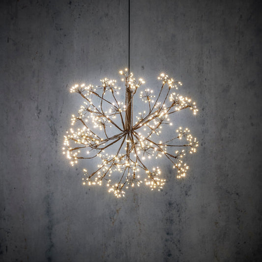 Ronde Bal met Warm Witte LED Lampjes Ø40 cm zwart Kerstverlichting
