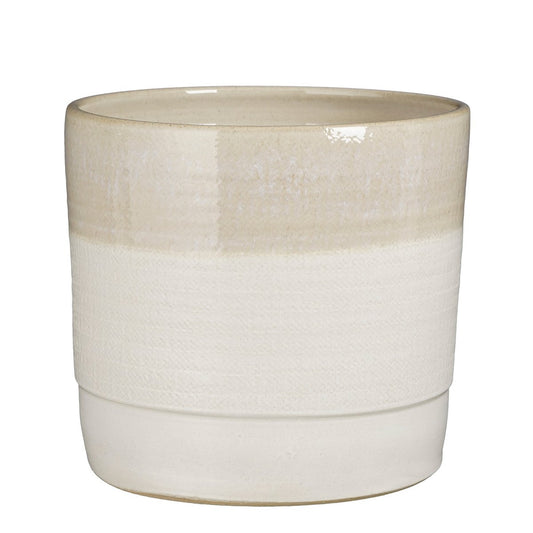 Eden  Bloempot Terracotta Crème H24 x Ø26 cm
