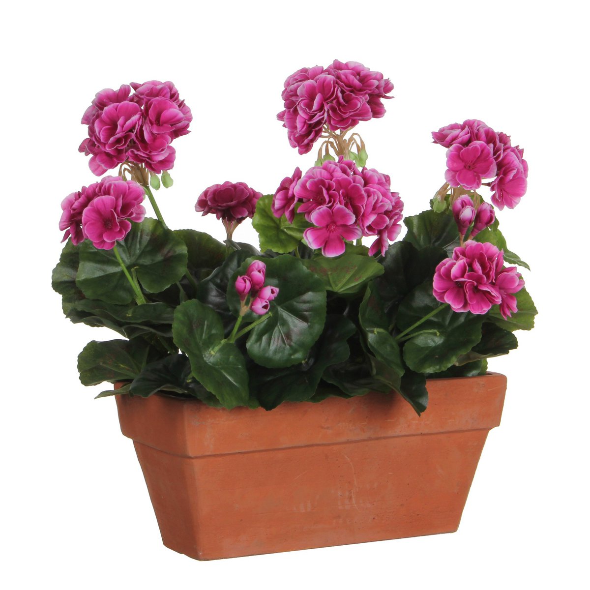 Geranium Kunstplant in Balkonbak L29 x B13 x H40 cm Paars