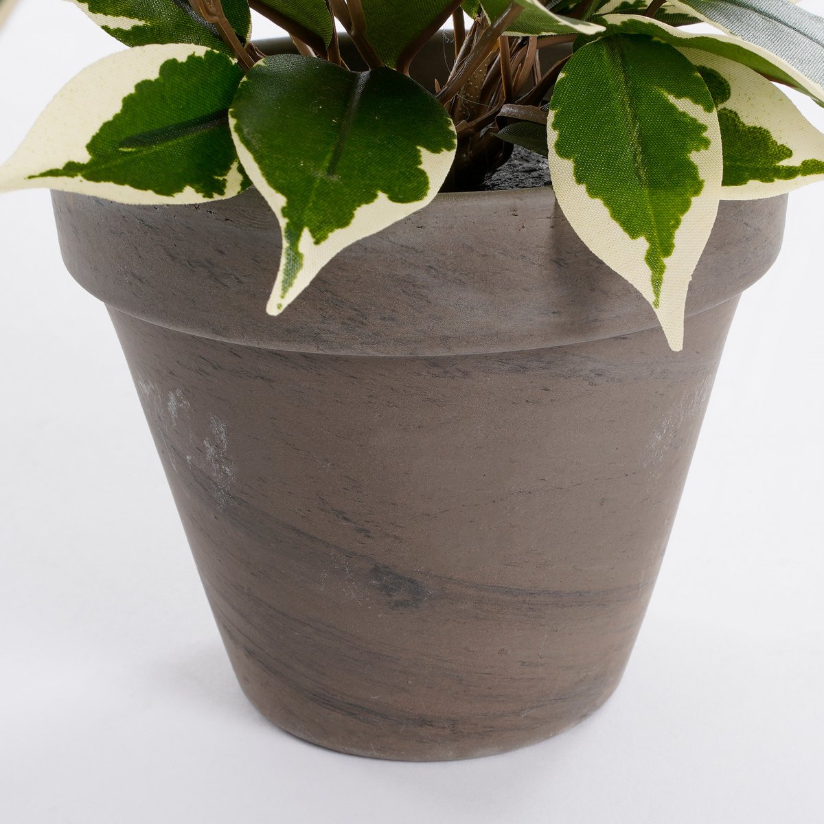 Ficus Natasja Kunstplant in Bloempot Stan H40 x Ø30 cm Groen Bont