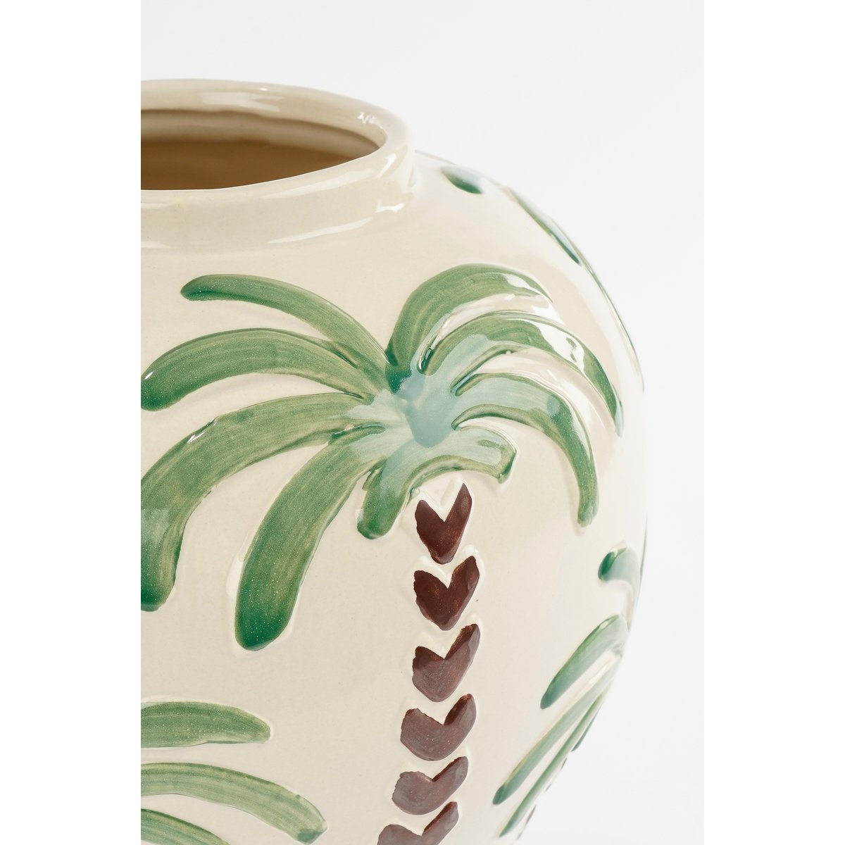 Palmbomen Vaas Keramiek Beige H32 x Ø26 cm