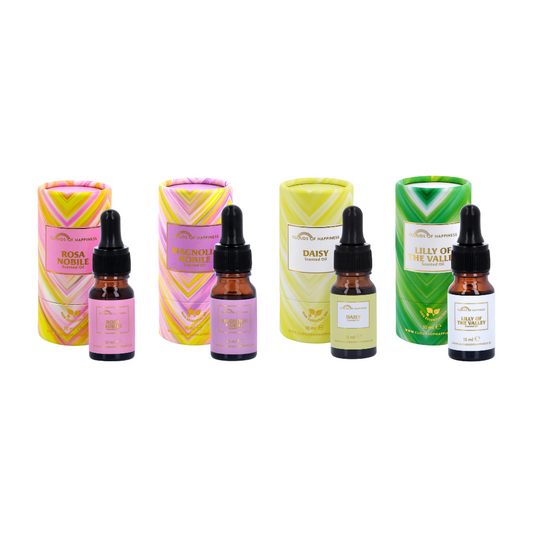 Set van 4 geuroliën  Rosa Nobile + Magnolia Nobile + Daisy + Lilly of the Valley Scented Oils