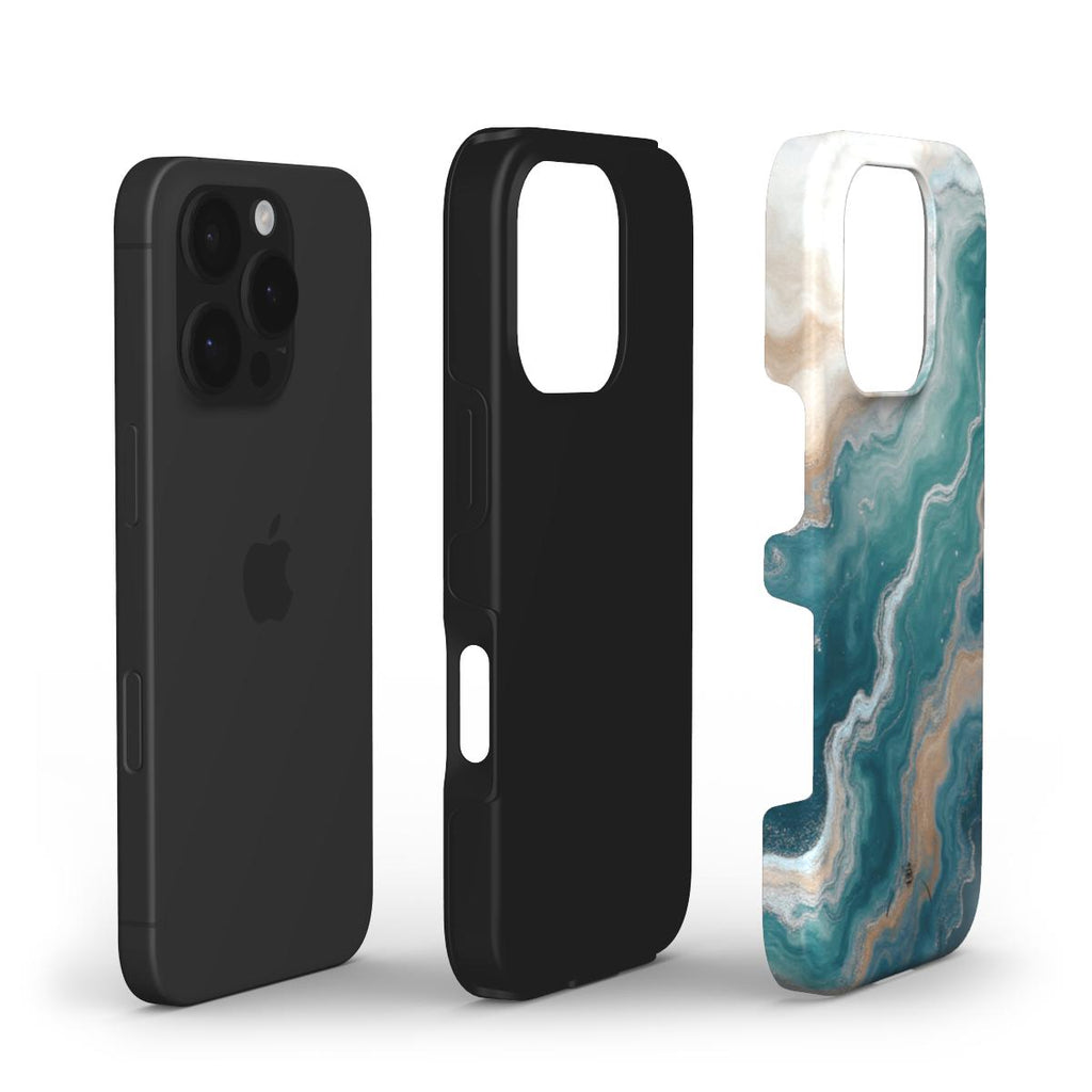 Green Marble Gold Phone Case