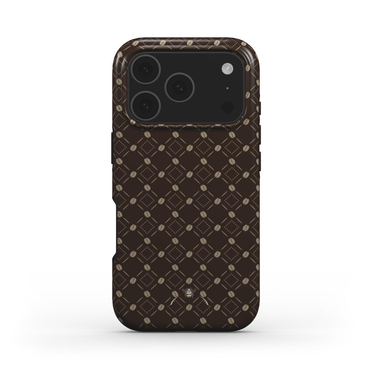 Coffee Bean Phone Case Dark Brown