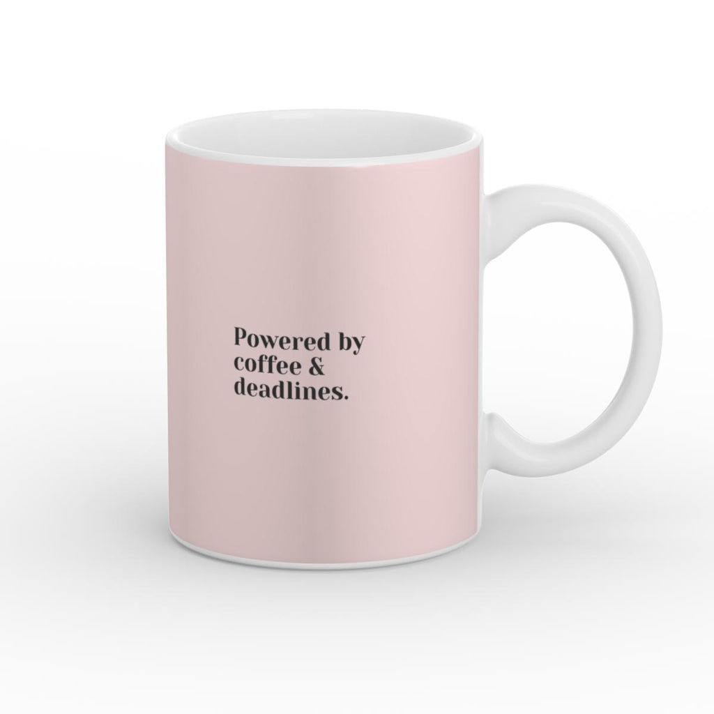 Powered by coffee & deadlines Mug