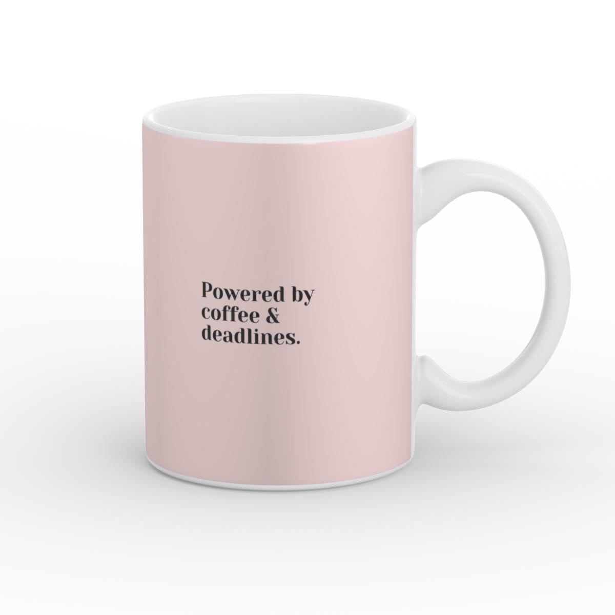 Powered by coffee & deadlines Mug