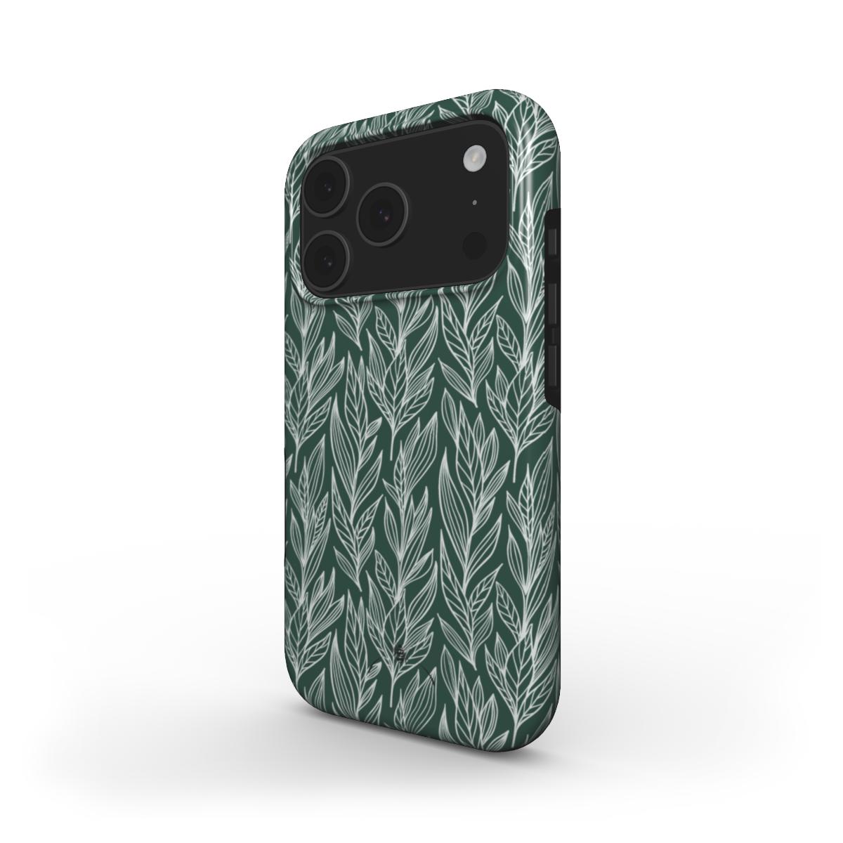Leafs Pattern Phone Case Green