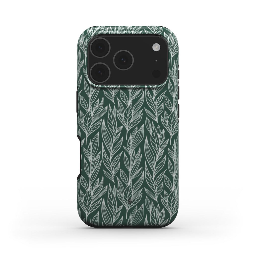 Leafs Pattern Phone Case Green