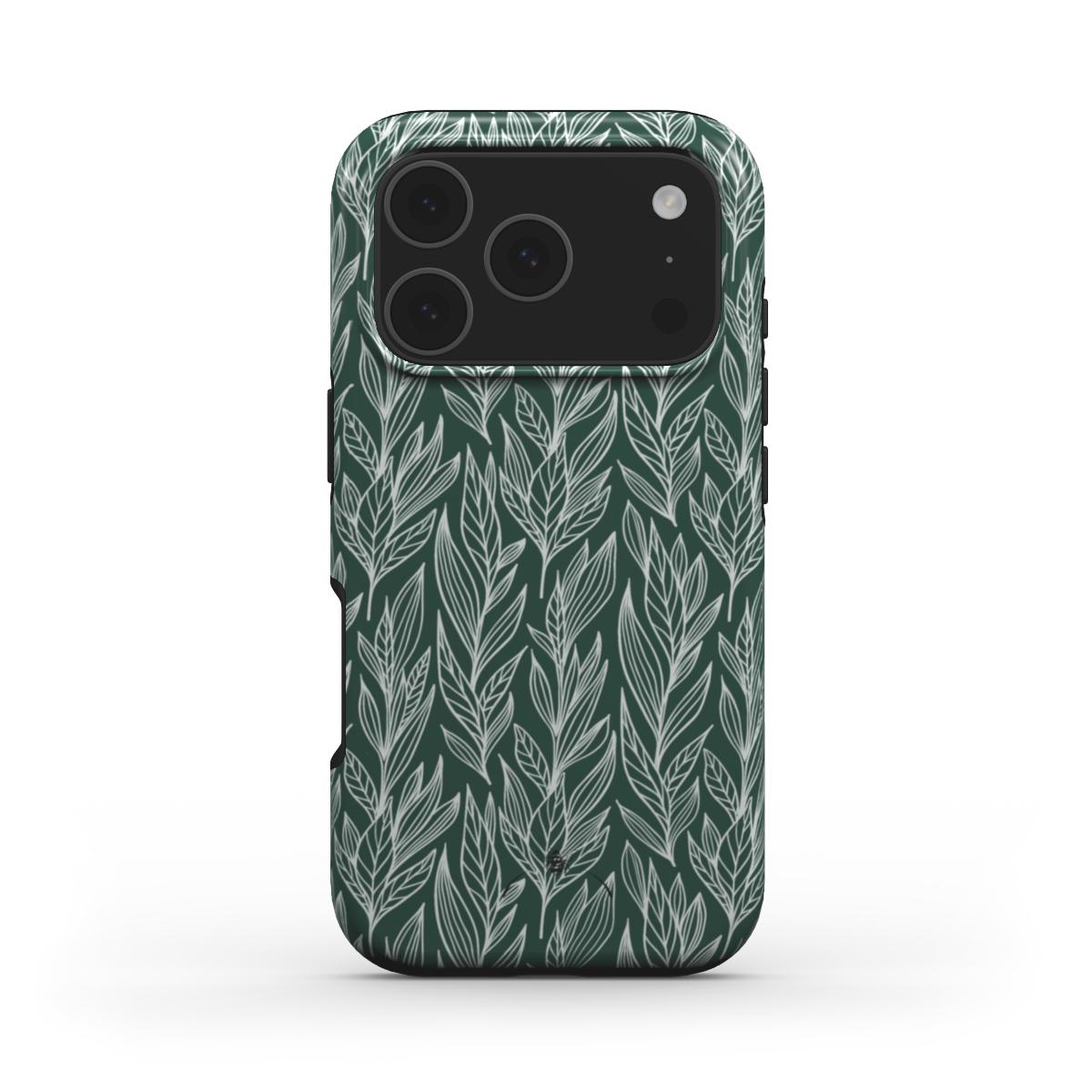 Leafs Pattern Phone Case Green