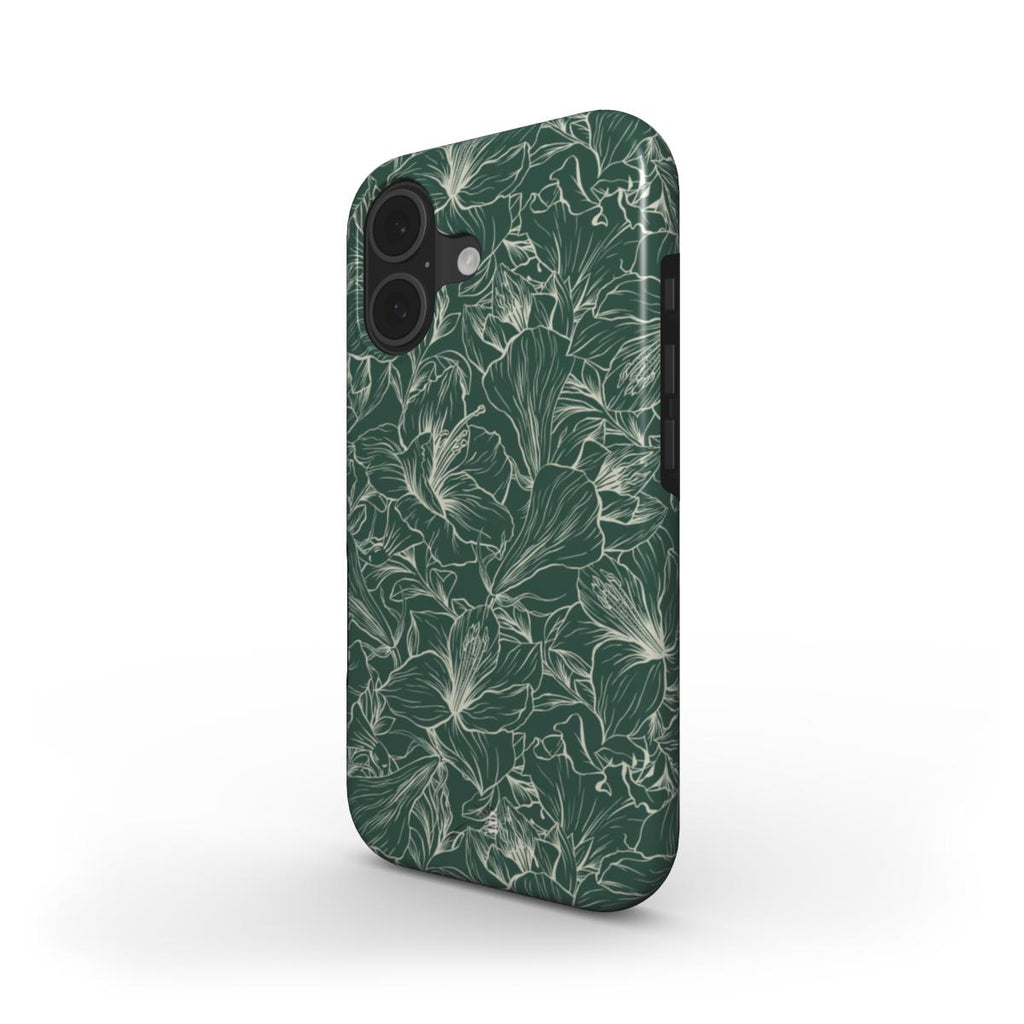 Emerald Lily Phone Case Off White