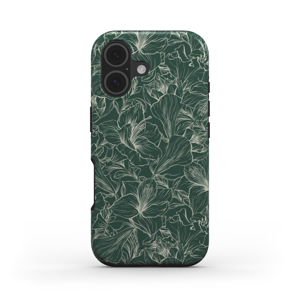 Emerald Lily Phone Case Off White