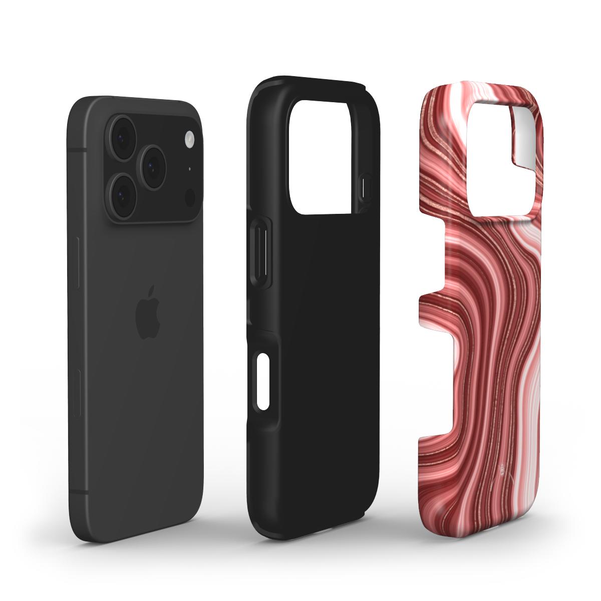 Red Swirl Phone Case
