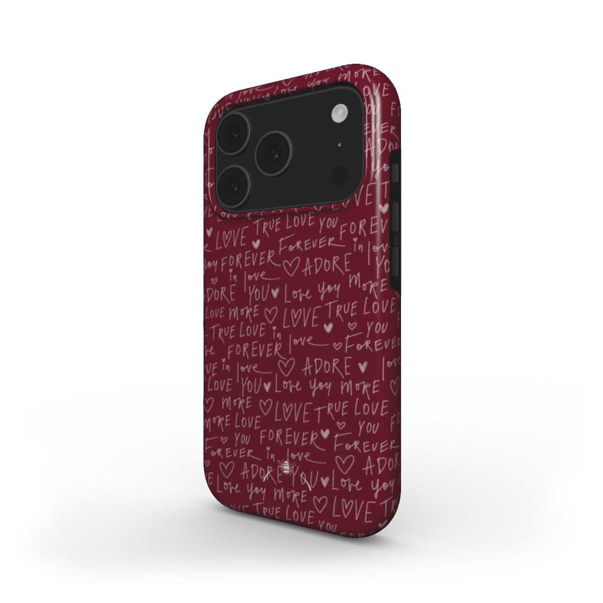 Written in Love Phone Case Ruby Red