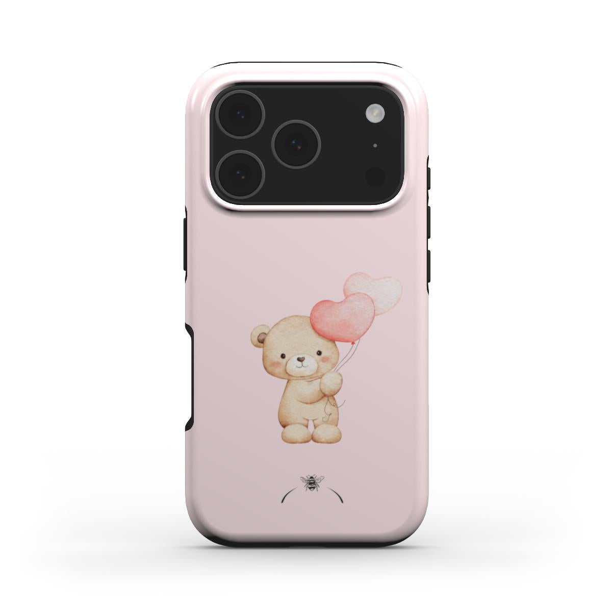 Pink teddy phone case