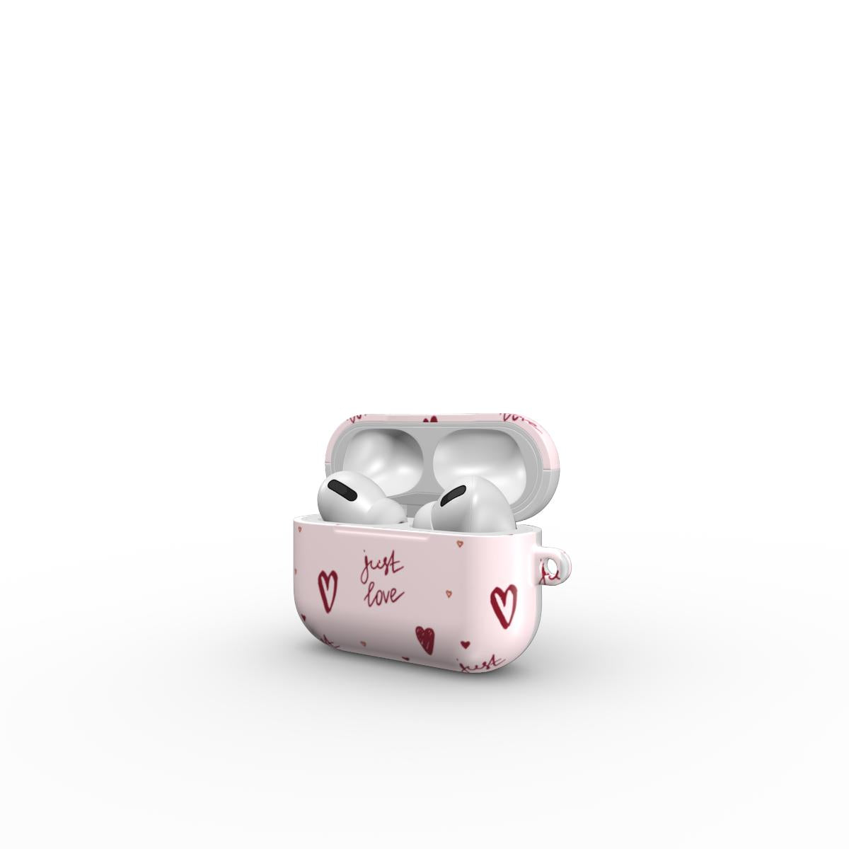 Just Love Hearts Apple AirPods Case Rose Ivory
