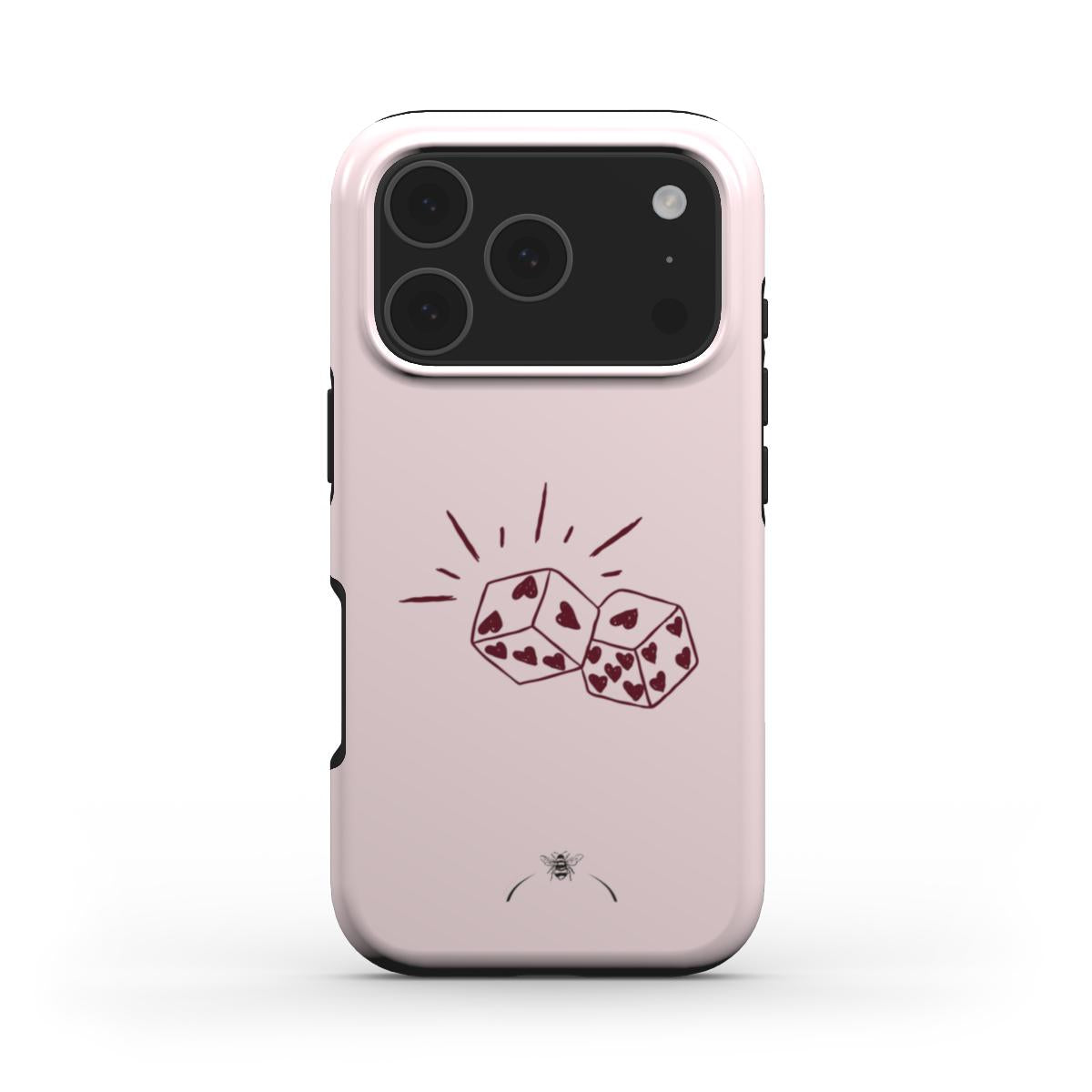 Love Dice Phone Case Rose Ivory