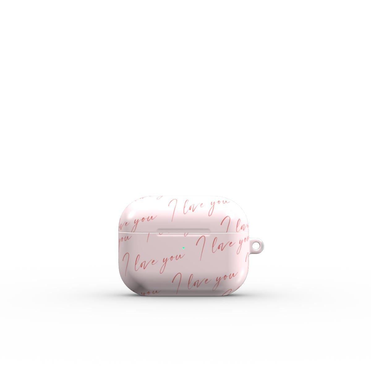 Handwritten ‘I Love You’ Apple AirPods Case Rose Ivory