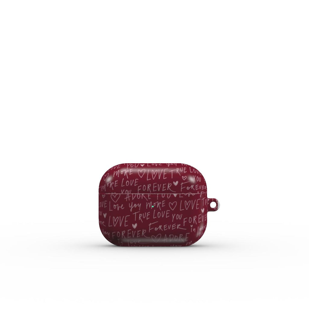 Written in Love Apple AirPods Case Ruby Red