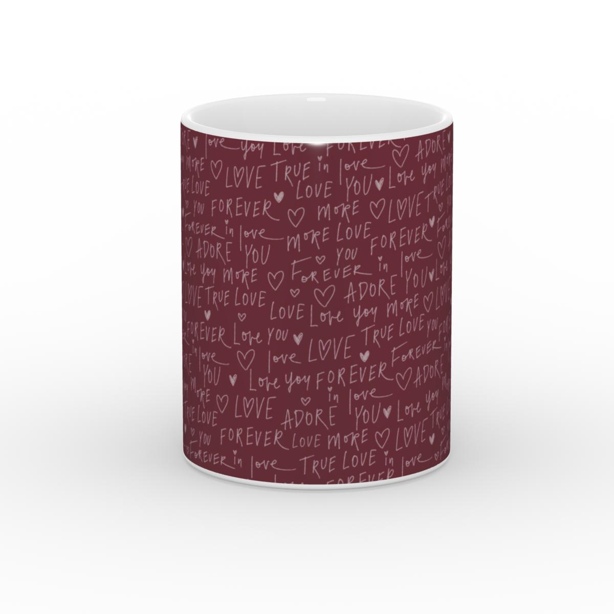 Written in Love Ruby Red  Mug