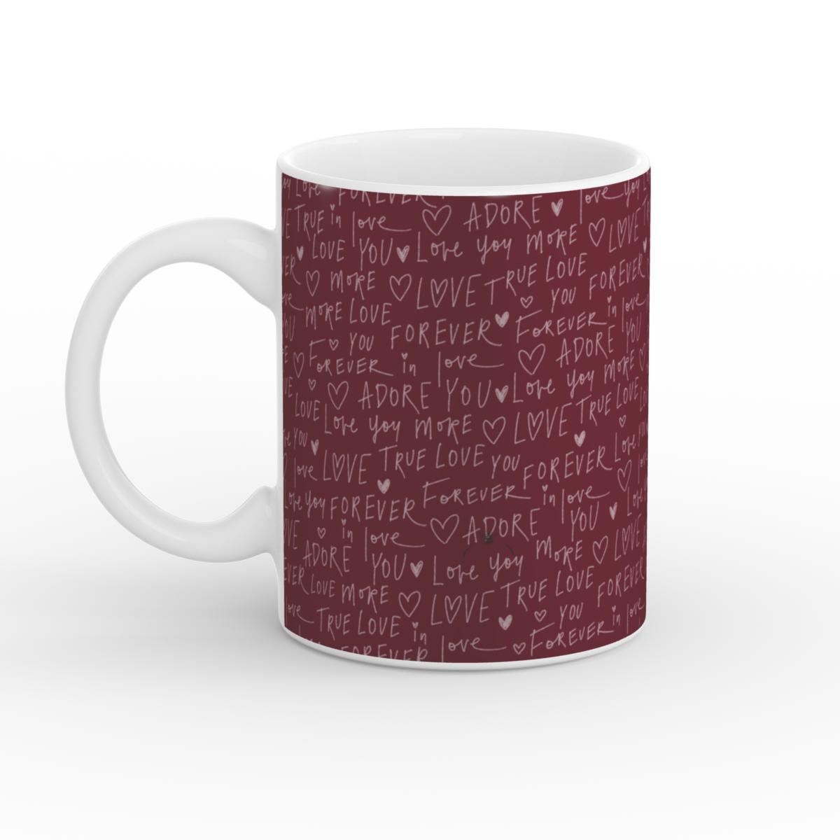 Written in Love Ruby Red  Mug