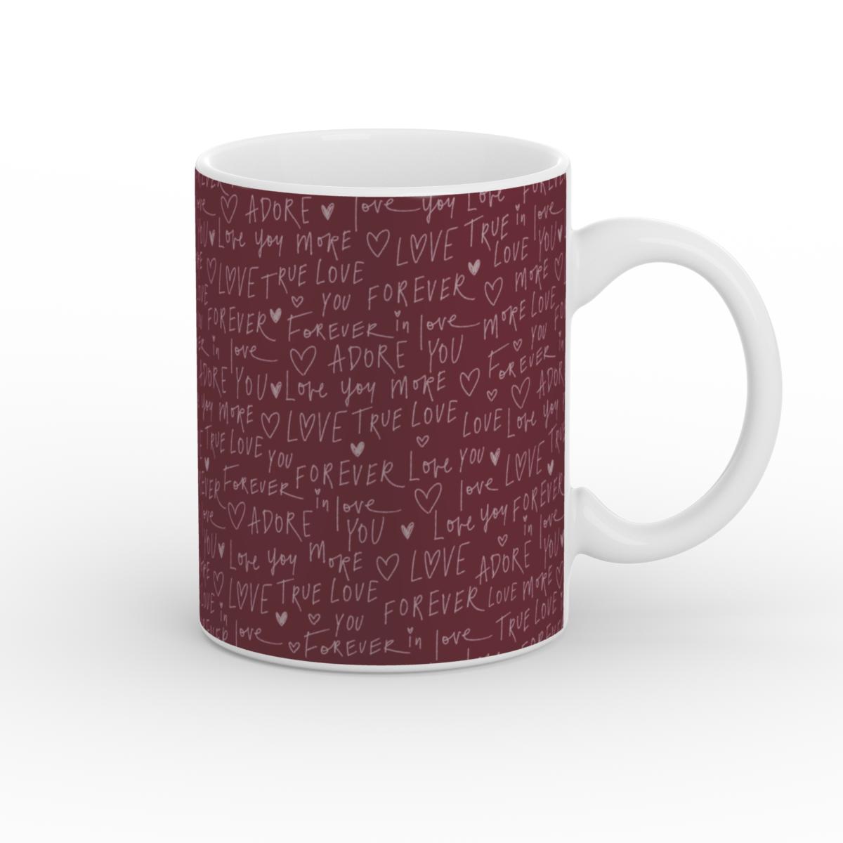 Written in Love Ruby Red  Mug