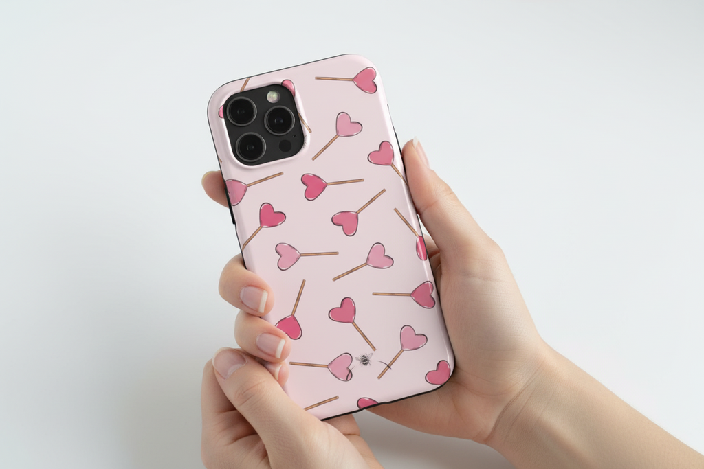 Sweet Hearts Phone Case Rose Ivory