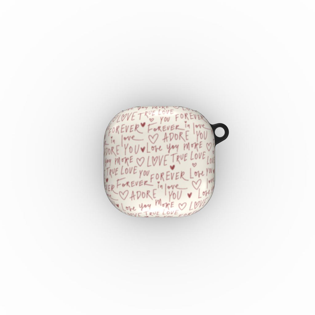Written in Love Samsung Buds Case Ivory Cream