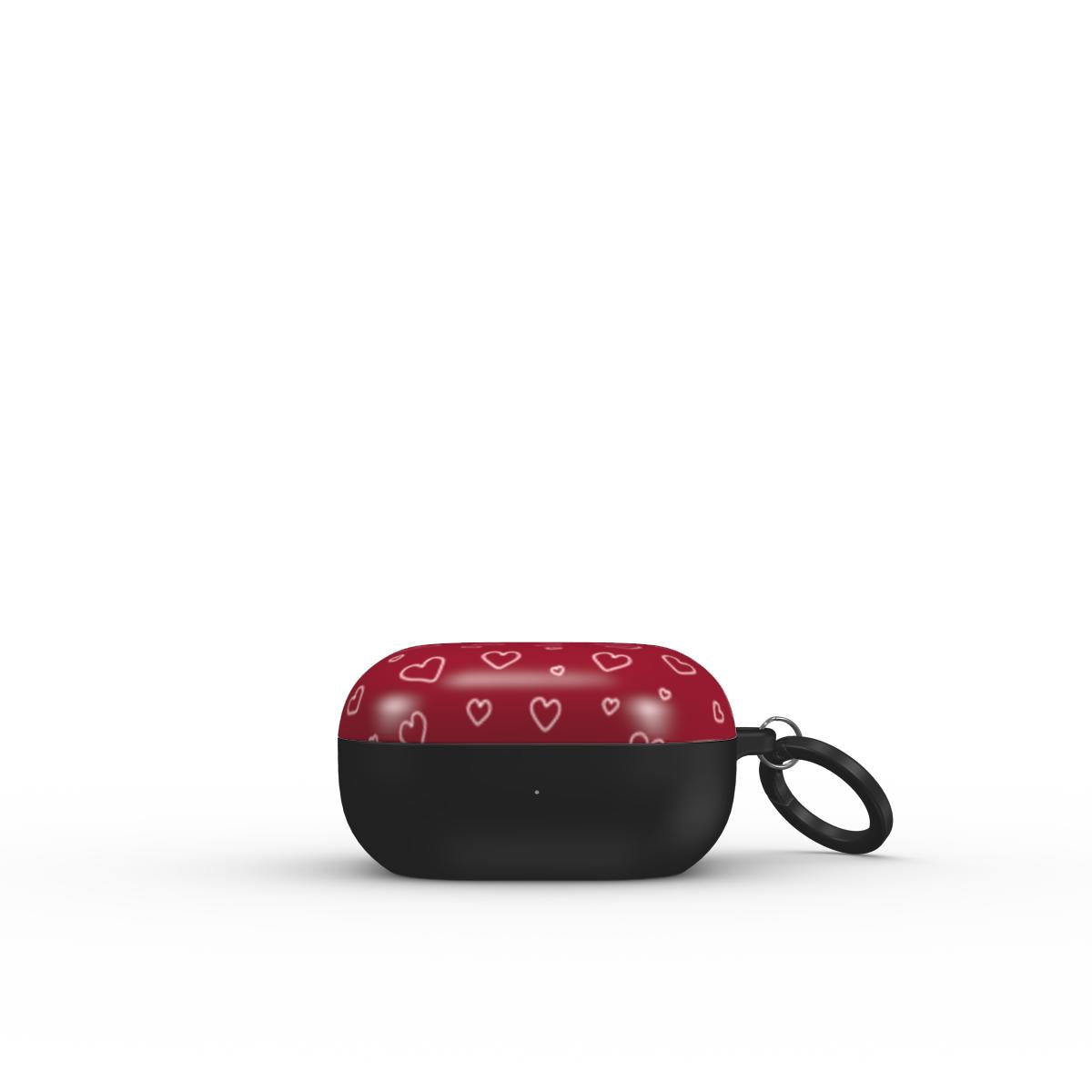 Burgundy Hearts Samsung Buds Case Red