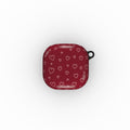 Burgundy Hearts Samsung Buds Case Red