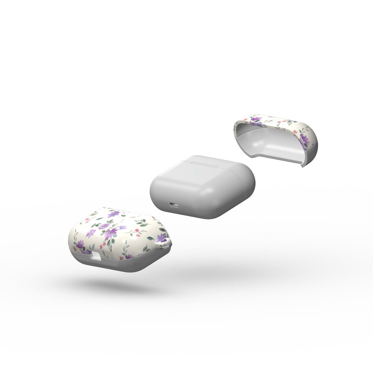 Delicate Purple Floral AirPods Case