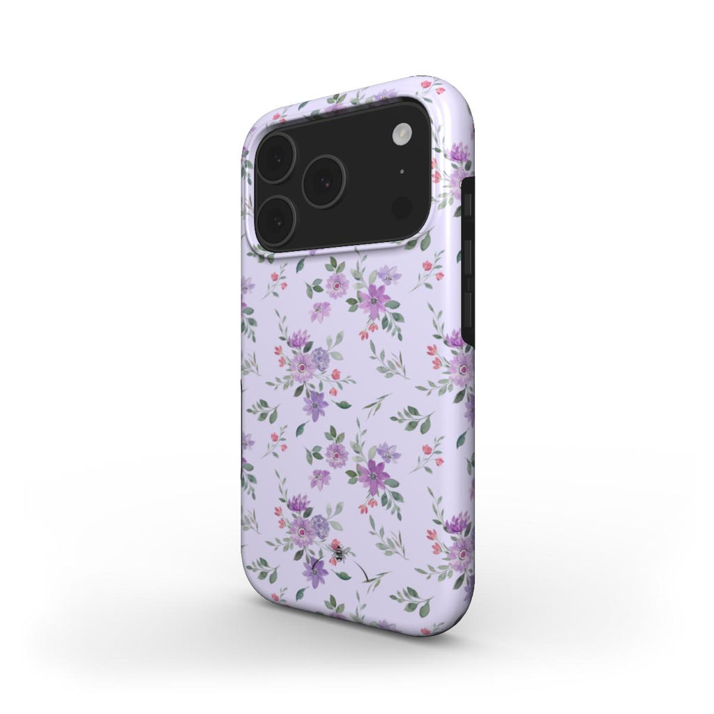 Delicate Purple Floral Phone Case Purple