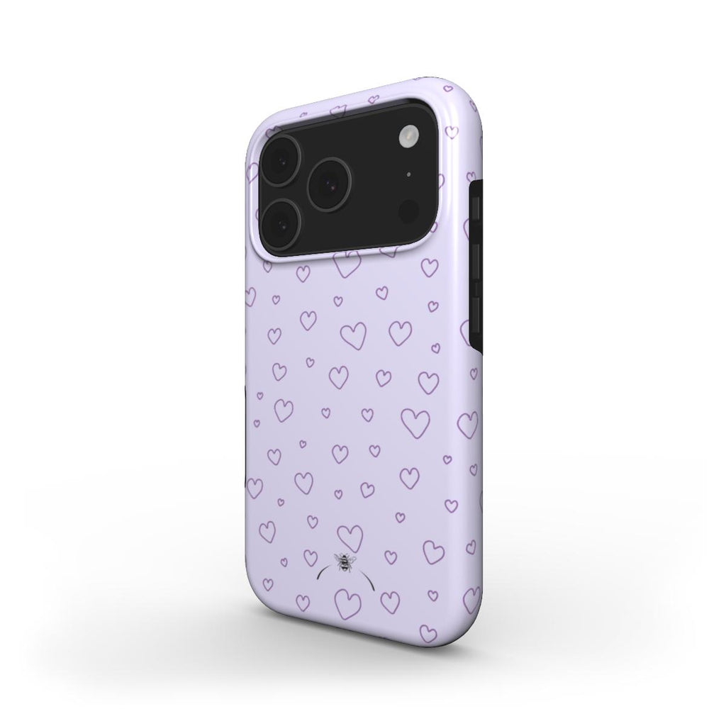 Lilac Hearts Phone Case