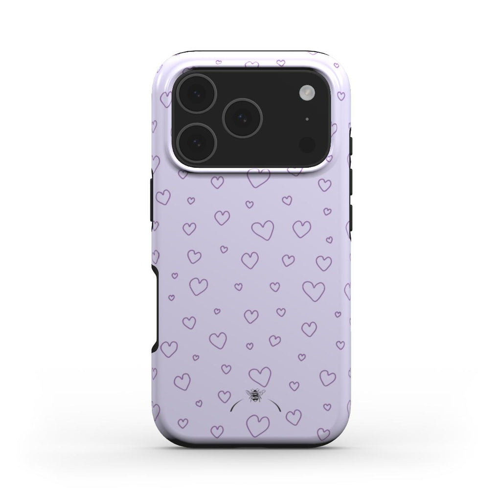 Lilac Hearts Phone Case