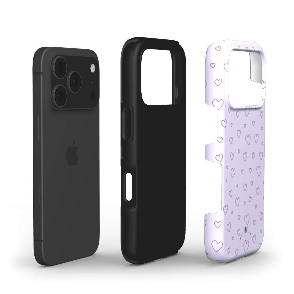 Lilac Hearts Phone Case