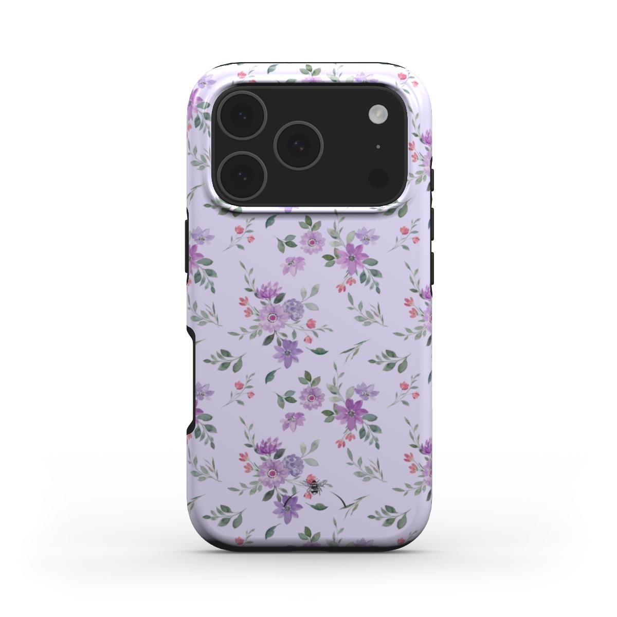 Delicate Purple Floral Phone Case Purple