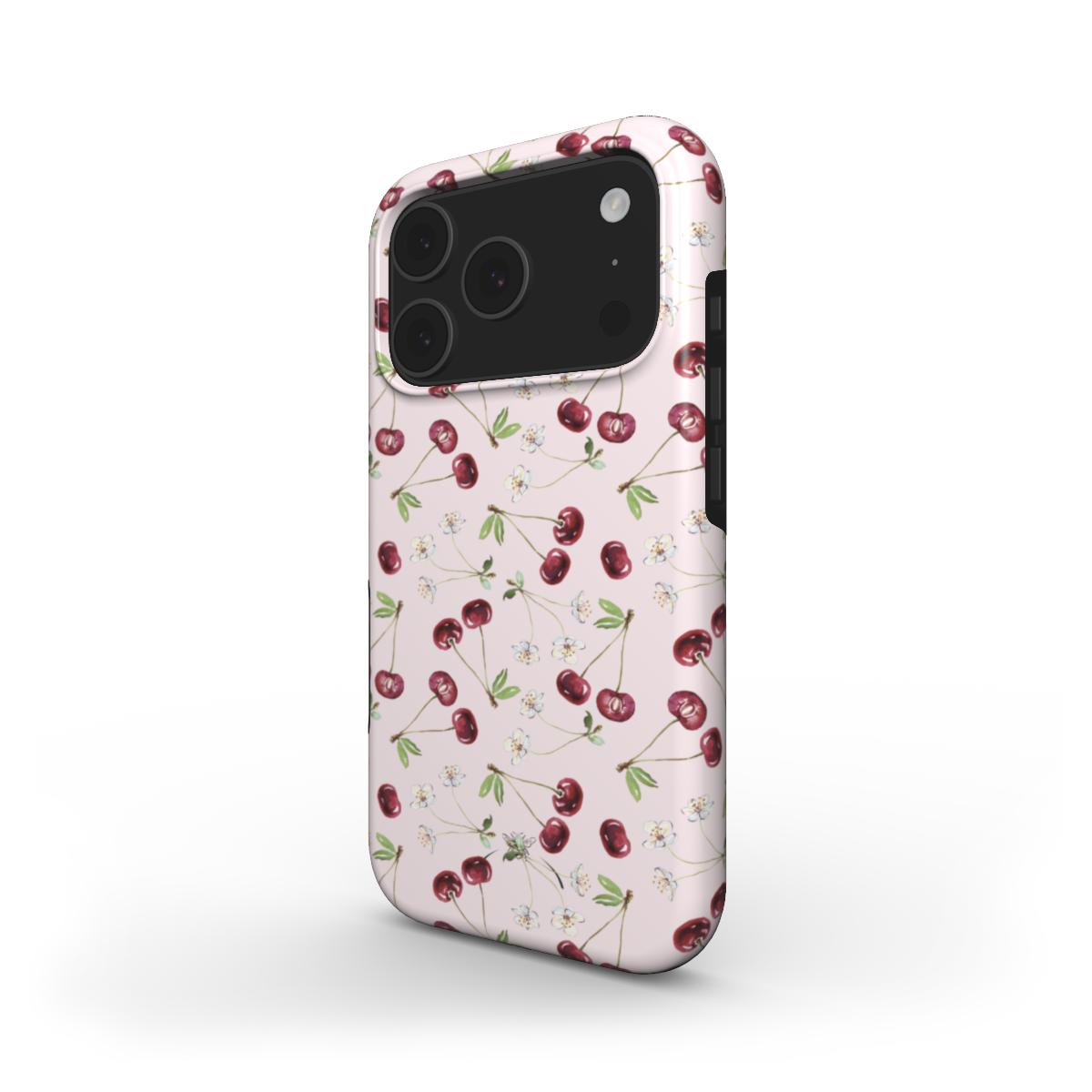 Flower Cherry Phone Case Pink