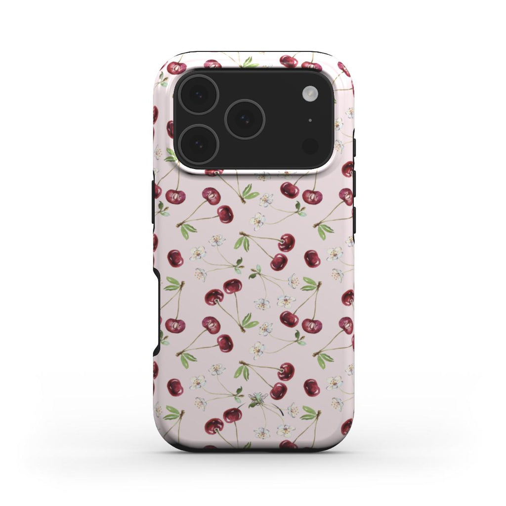 Flower Cherry Phone Case Pink