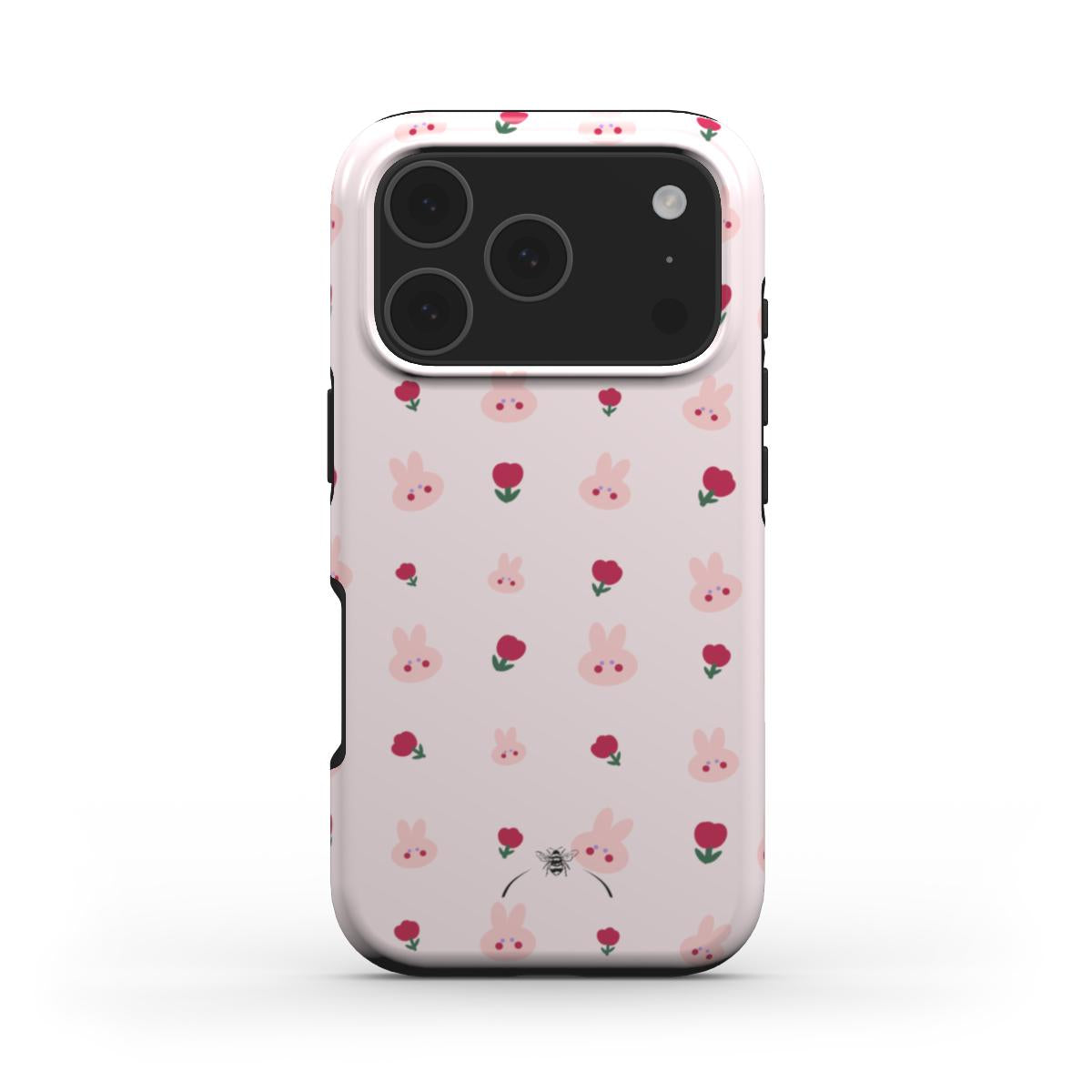 Easter Flower Bunny Phone Case Pink