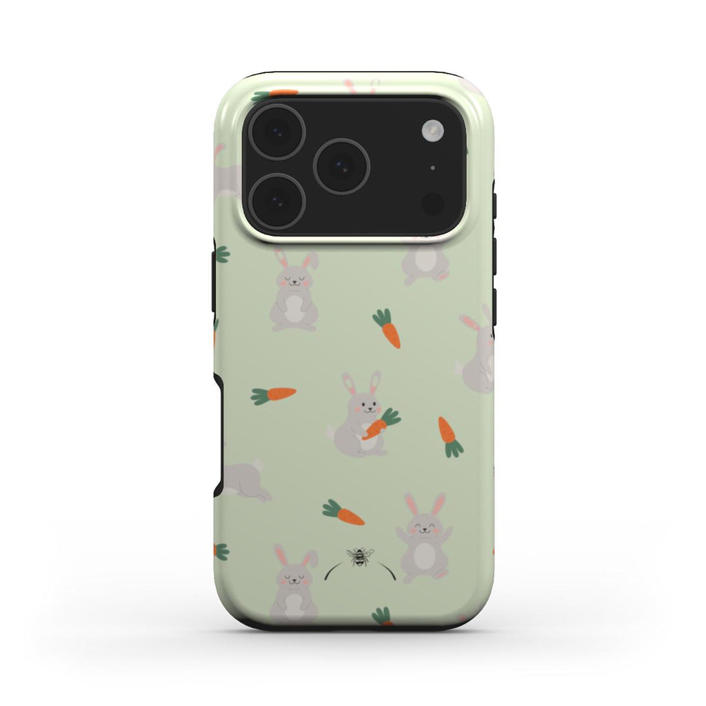 Cute Easter Bunny Phone Case Green