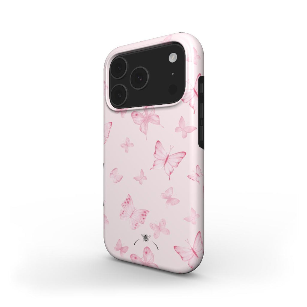 Spring Butterfly Phone Case Pink