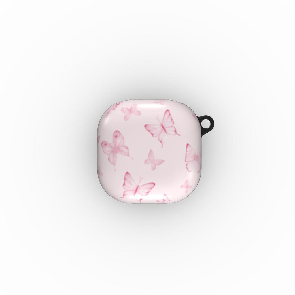 Spring Butterfly Samsung Buds Case Pink