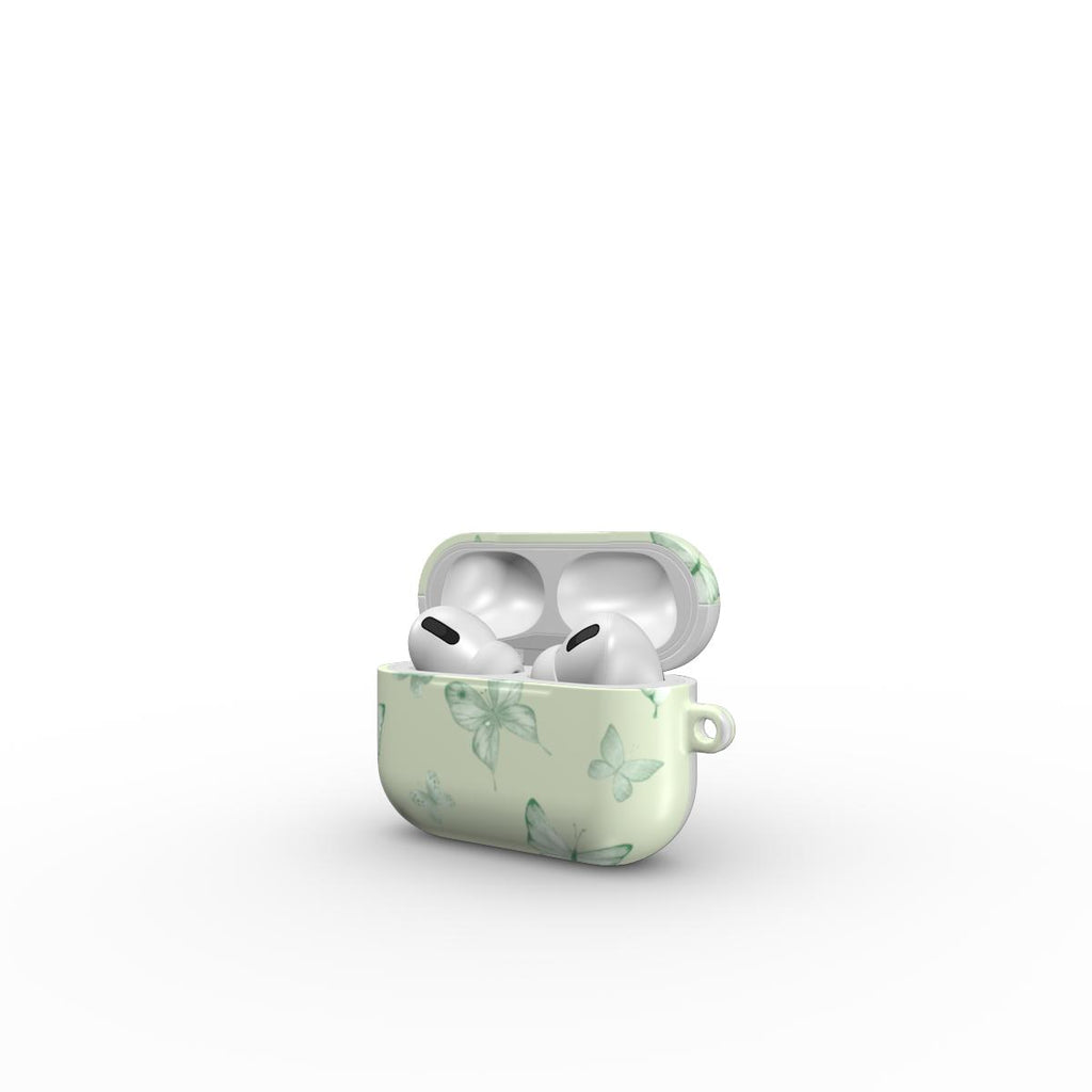 Spring Butterfly Apple AirPods Case Green