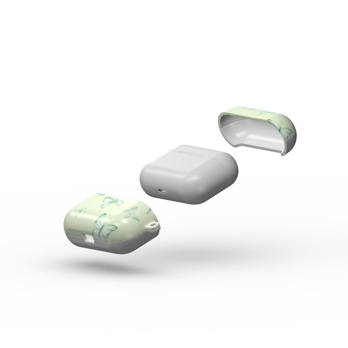 Spring Butterfly Apple AirPods Case Green