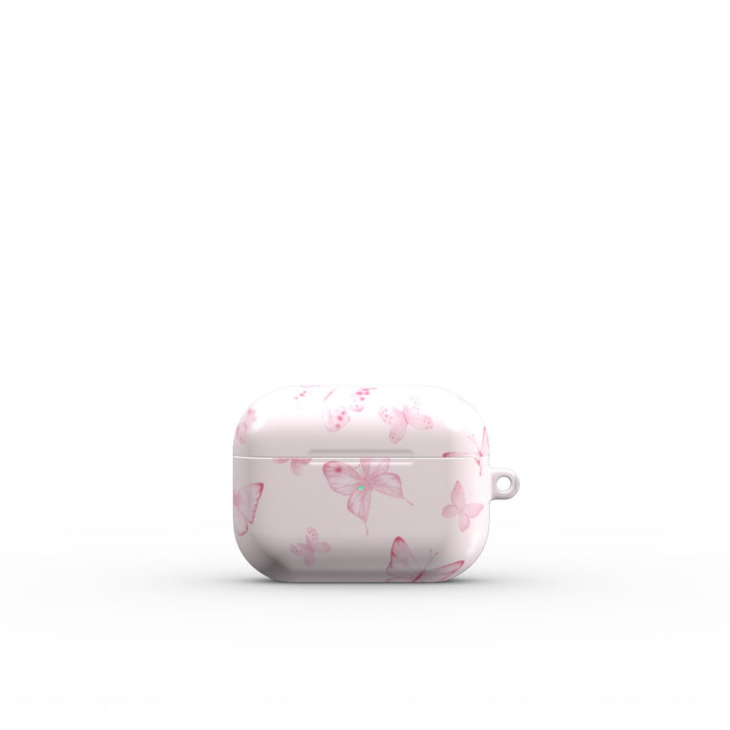 Spring Butterfly Apple AirPods Case Pink