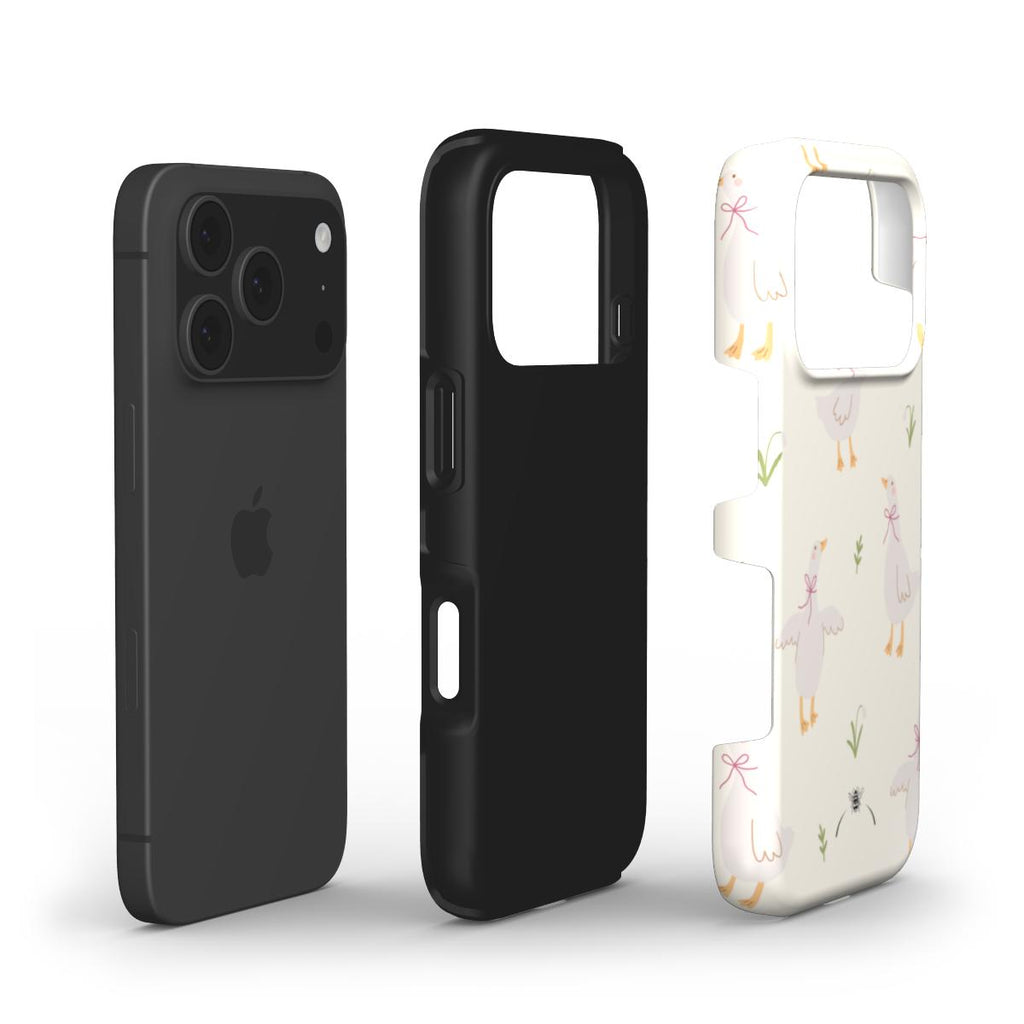 Rosy Ribbon Goose Phone Case Spring